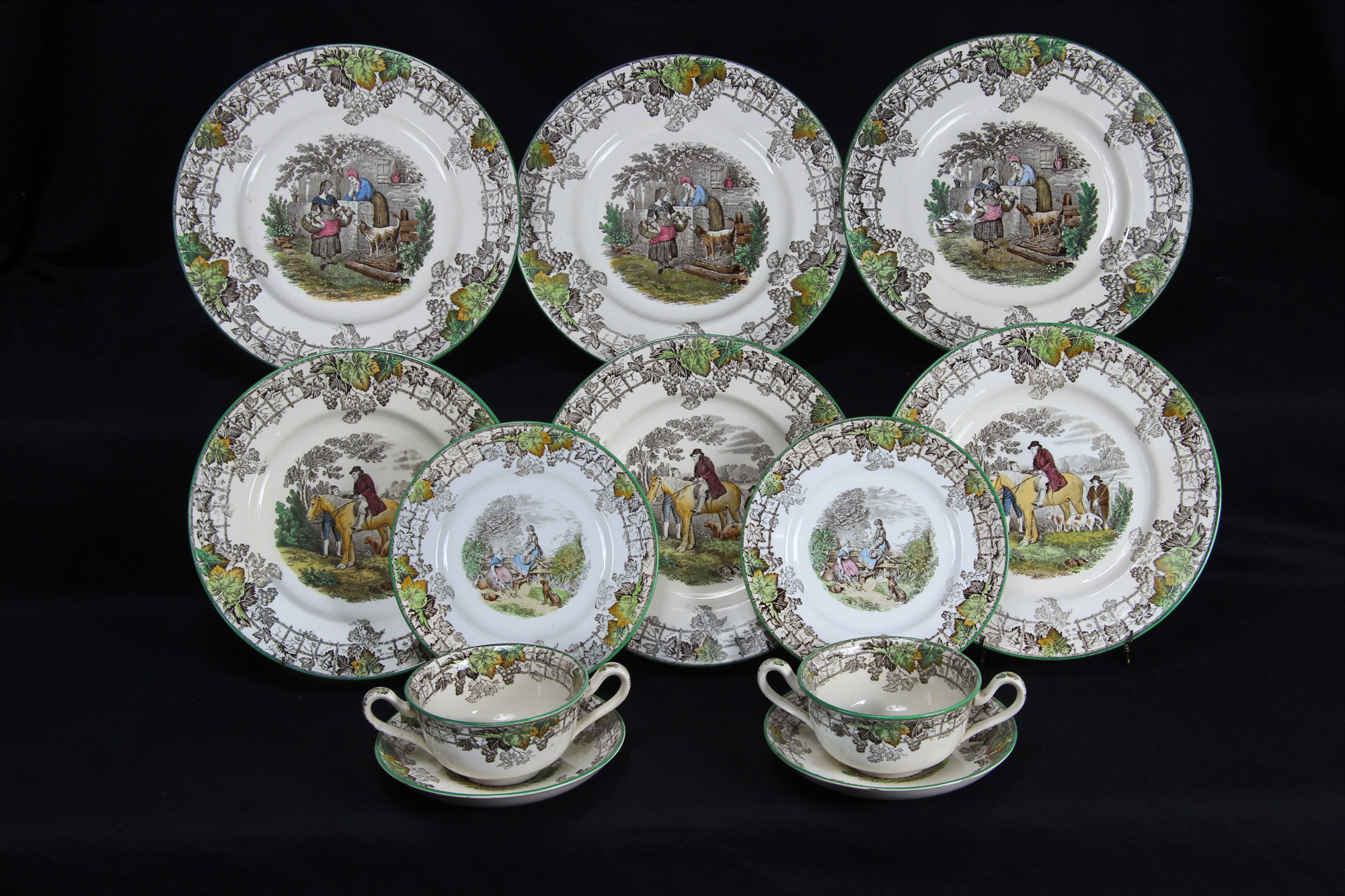  JUEGO DE LOZA INGLESA COPELAND SPODE BYRON PARA MESA.