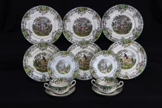 Lote 493: JUEGO DE LOZA INGLESA COPELAND SPODE BYRON PARA MESA. JUEGO DE LOZA INGLESA COPELAND SPODE BYRON PARA MESA.