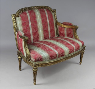 Lote 249: SILLON MARQUISE DE ESTILO FRANCES LUIS XVI.  SILLON MARQUISE DE ESTILO FRANCES LUIS XVI. 