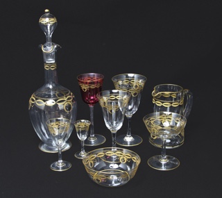 Lote 551: CONJUNTO DE COPAS INGLES DE CRISTAL LISO. CONJUNTO DE COPAS INGLES DE CRISTAL LISO.