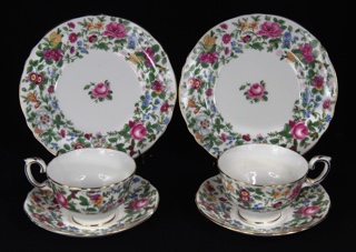 Lote 611: CONJUNTO DE PORCELANA INGLESA STAFFORDSHIRE PARA TE.  CONJUNTO DE PORCELANA INGLESA STAFFORDSHIRE PARA TE. 