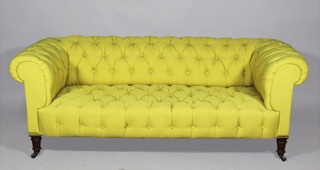 Lote 175: SOFA CHESTERFIELD INGLES VICTORIANO.  SOFA CHESTERFIELD INGLES VICTORIANO. 