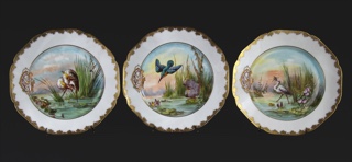 Lote 678: CATORCE PLATOS DE PORCELANA LIMOGES PARA POSTRE.  CATORCE PLATOS DE PORCELANA LIMOGES PARA POSTRE. 