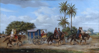 Lote 3: PALLIÈRE, Juan León 'CARAVANA DE VIAJEROS'