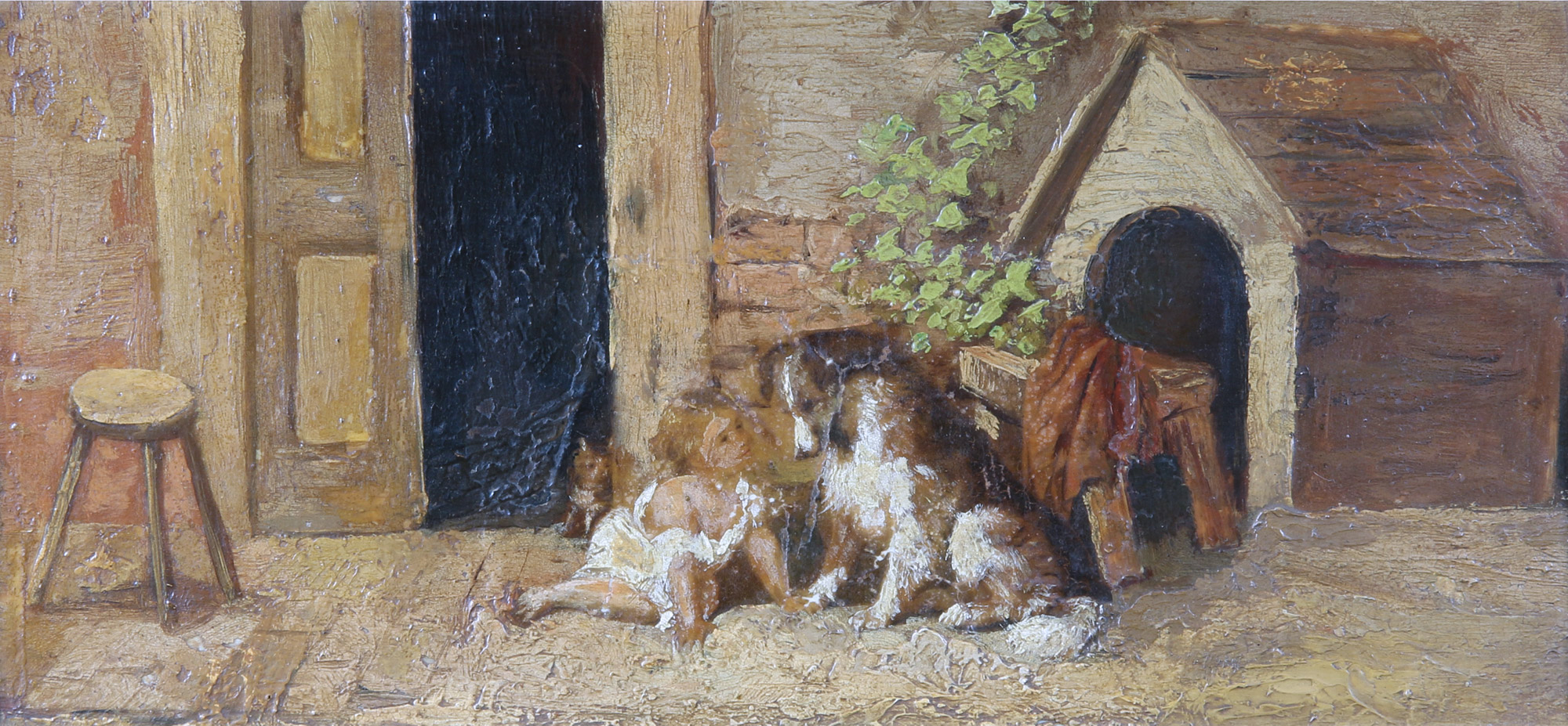  'NIÑA CON PERRO Y GATO'