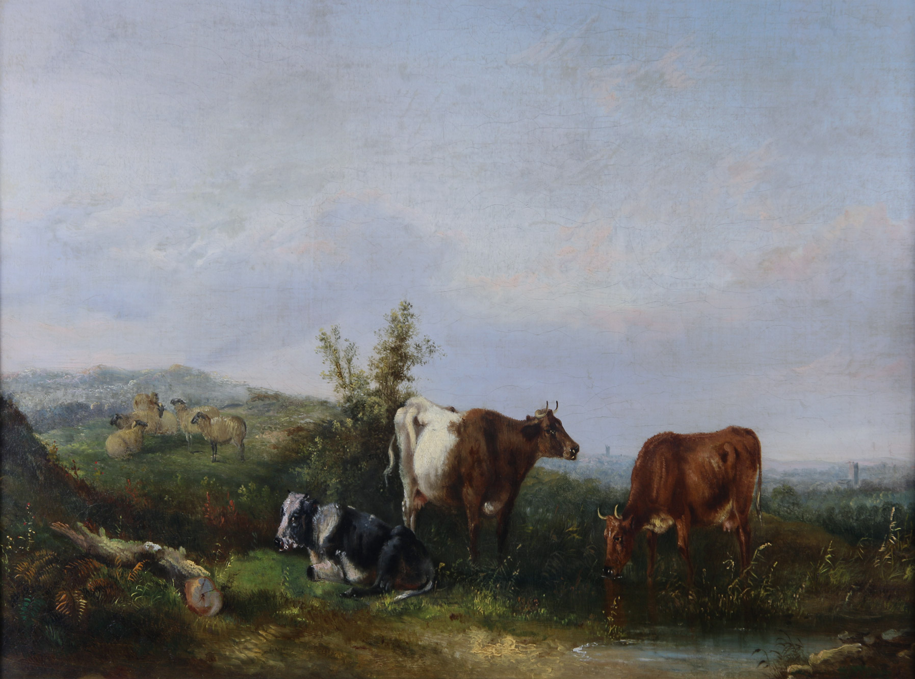 COOPER, Thomas Sidney 'PAISAJE CON VACAS Y OVEJAS' 