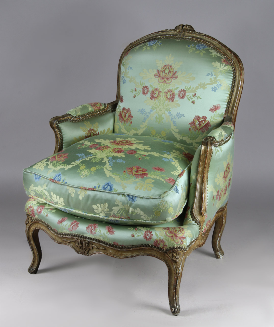  ANTIGUO SILLON BERGERE FRANCES LUIS XV. 