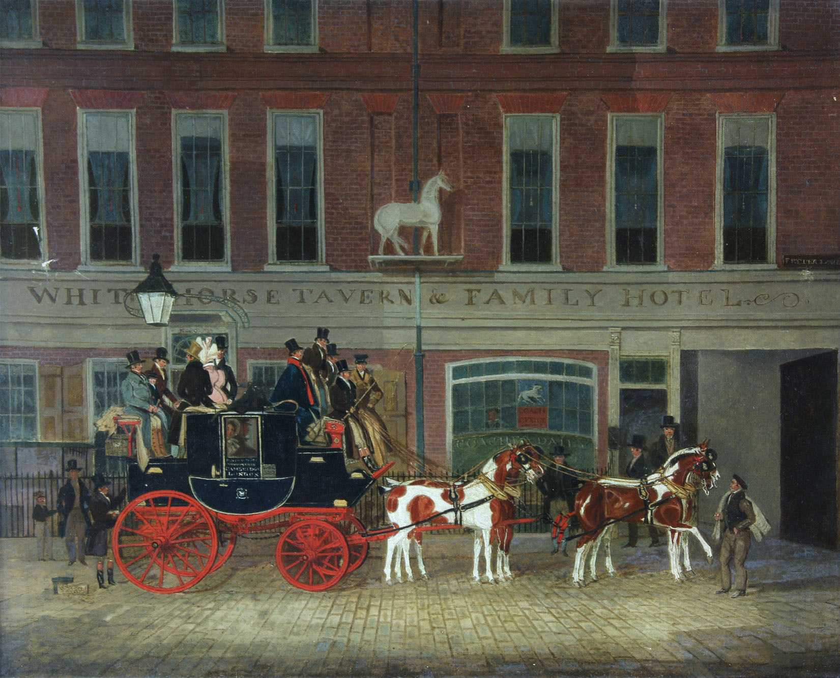 POLLARD, James 'THE CAMBRIDGE TELEGRAPH AT THE WHITE HORSE' 