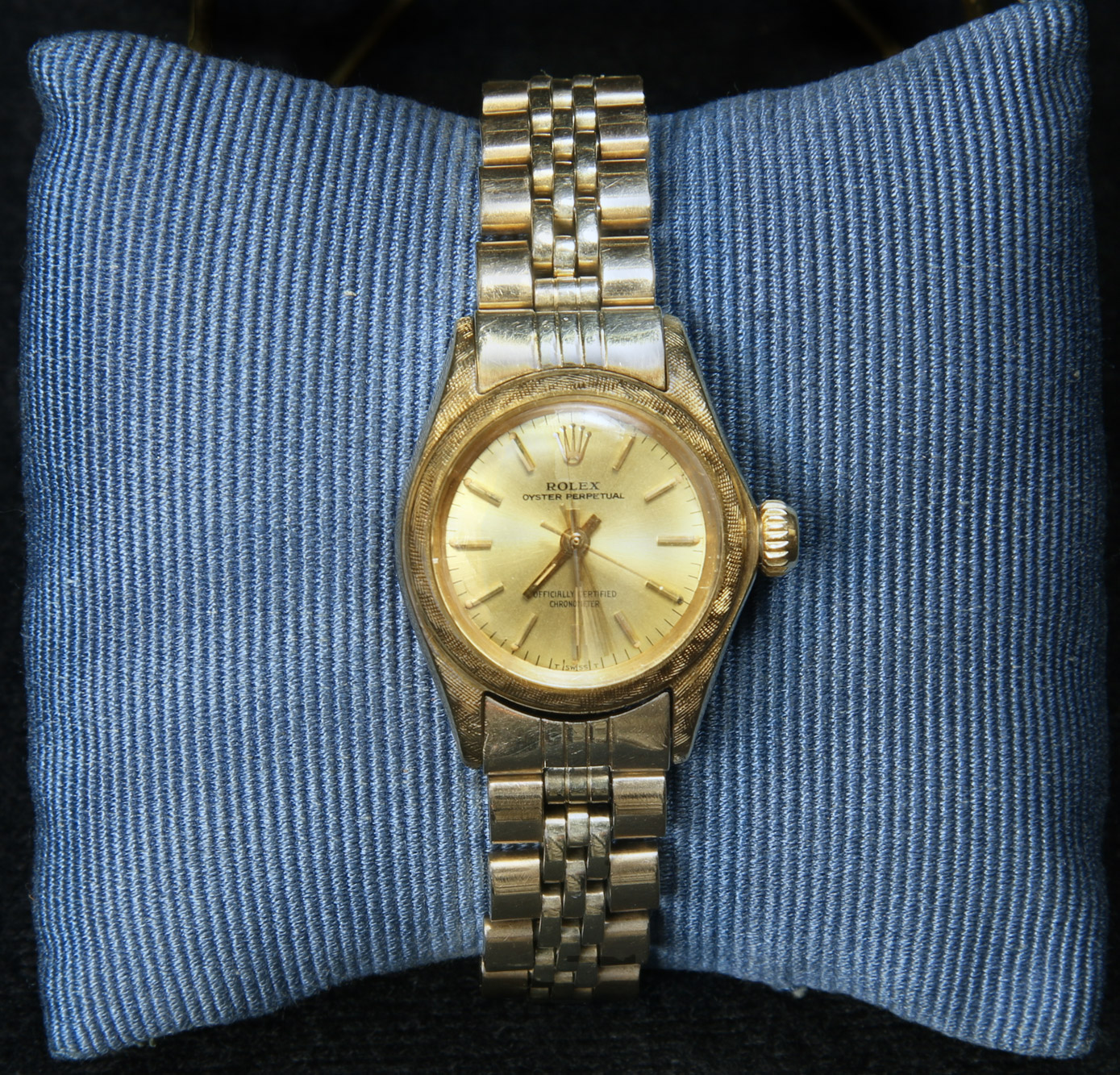  RELOJ PULSERA DE ORO MARCA ROLEX PARA DAMA.