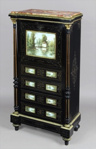 Lote 283: MUEBLE SECRETAIRE FRANCES NAPOLEON III.  MUEBLE SECRETAIRE FRANCES NAPOLEON III. 