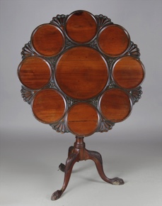 Lote 396: ANTIGUA MESA TILT TOP INGLESA ESTILO GEORGE III.  ANTIGUA MESA TILT TOP INGLESA ESTILO GEORGE III. 