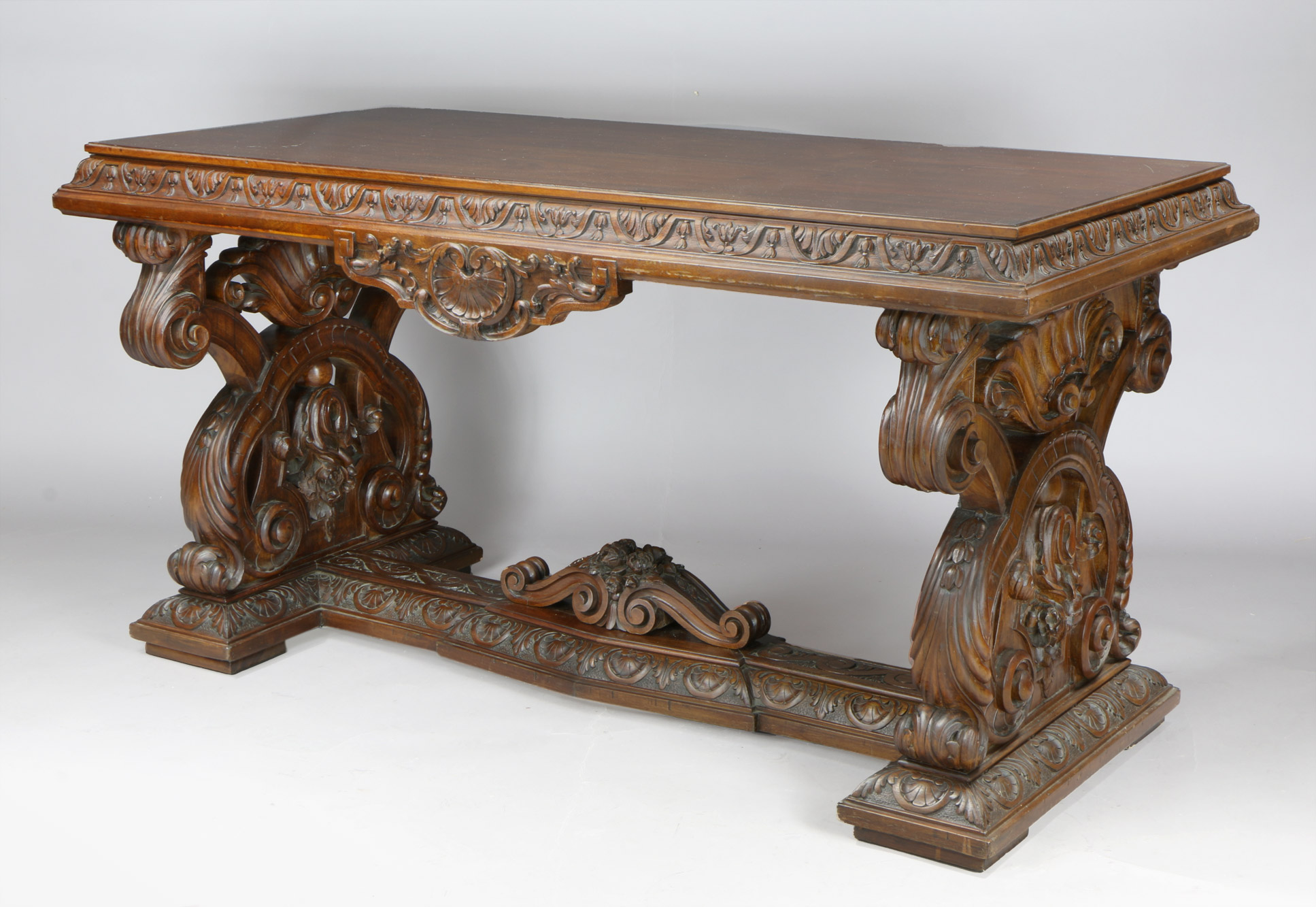  ANTIGUA MESA ITALIANA RECTANGULAR PARA CENTRO. 