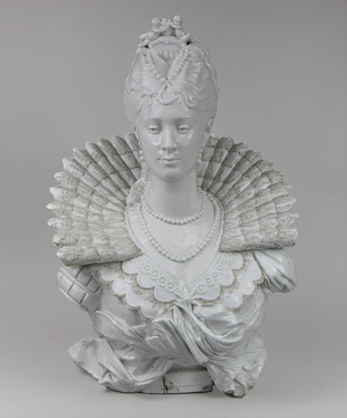 BUSTO DE PORCELANA NAPOLITANA CAPODIMONTE. BUSTO DE PORCELANA NAPOLITANA CAPODIMONTE.