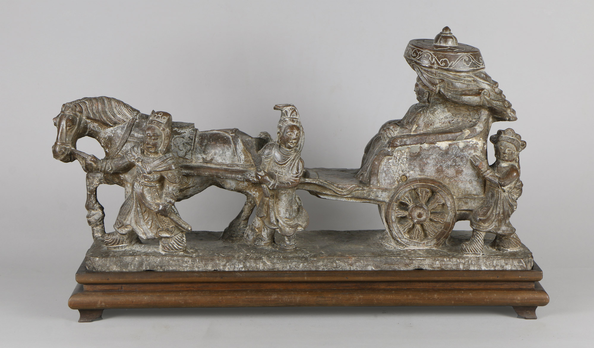 ANTIGUO GRUPO CHINO DE PIEDRA ESCULPIDA. ANTIGUO GRUPO CHINO DE PIEDRA ESCULPIDA.