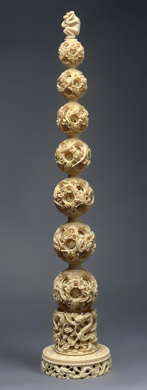 INTERESANTE PIEZA ORNAMENTAL CHINA DE DIEZ SECCIONES. INTERESANTE PIEZA ORNAMENTAL CHINA DE DIEZ SECCIONES.