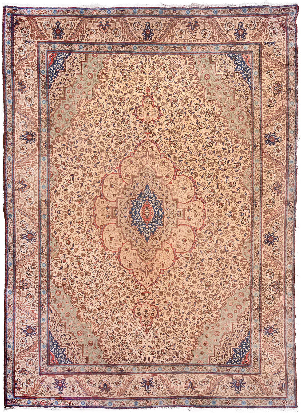 ALFOMBRA PERSA TABRIZ DE LANA TEJIDA A MANO. ALFOMBRA PERSA TABRIZ DE LANA TEJIDA A MANO.