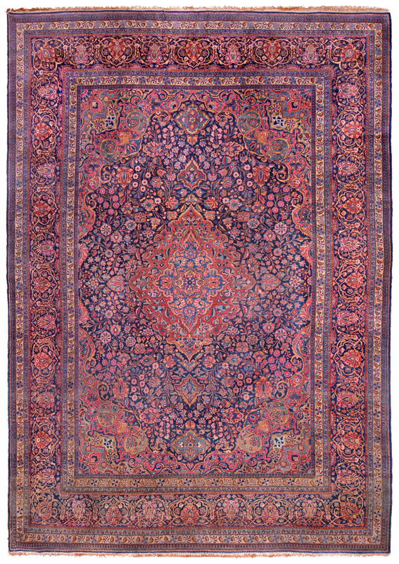 ALFOMBRA PERSA KESHAN DE LANA TEJIDA A MANO. ALFOMBRA PERSA KESHAN DE LANA TEJIDA A MANO.