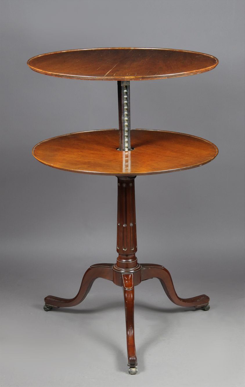 ANTIGUA MESA INGLESA VICTORIANA DE DOBLE ESTANTE . ANTIGUA MESA INGLESA VICTORIANA DE DOBLE ESTANTE .