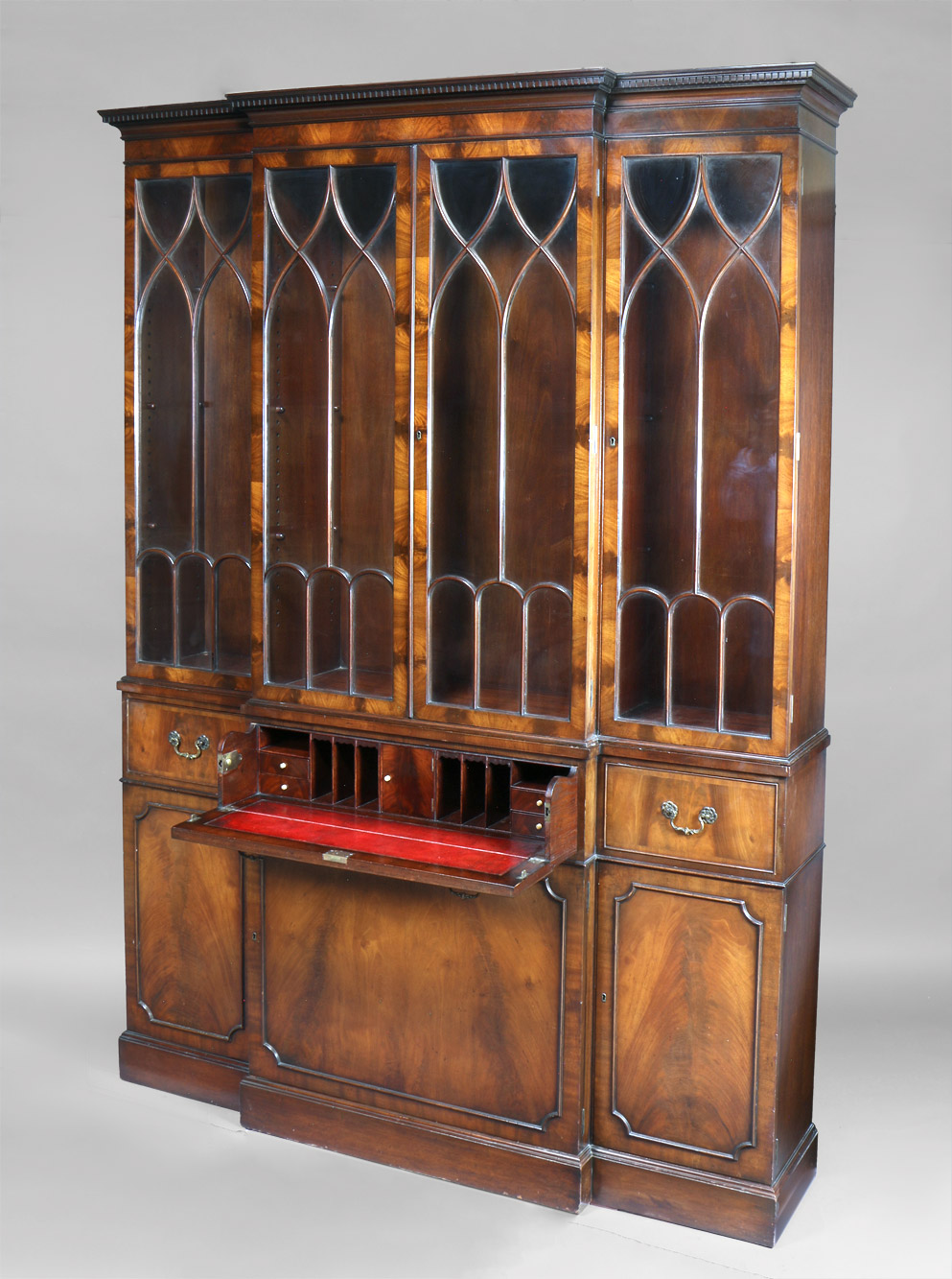 BIBLIOTECA SECRETAIRE INGLESA FORMADA POR DOS CUERPOS. BIBLIOTECA SECRETAIRE INGLESA FORMADA POR DOS CUERPOS.