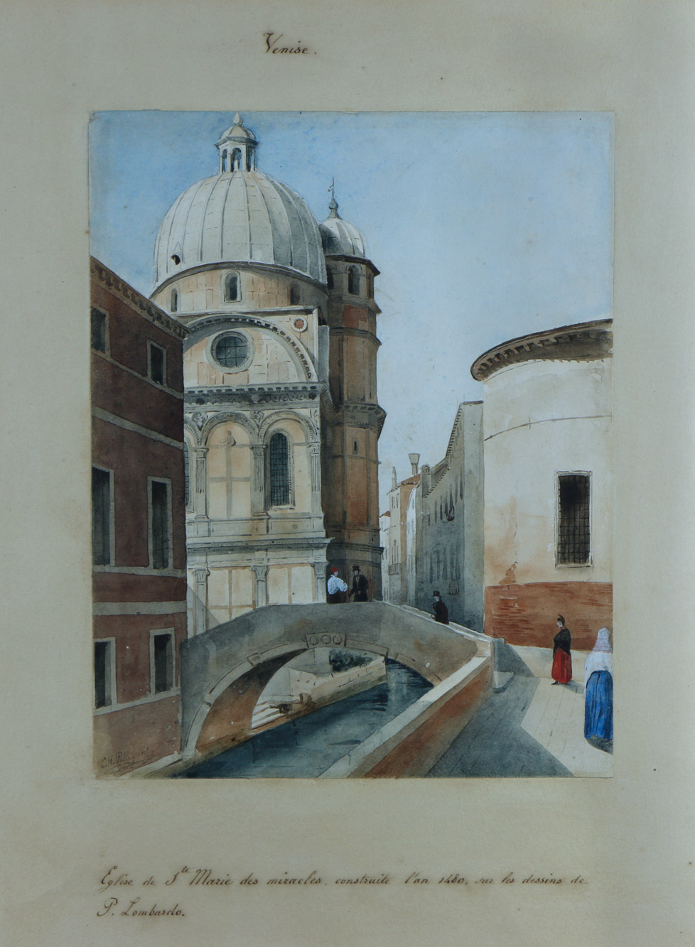 PELLEGRINI, Charles Henri - Carlos Enrique 'VENISE, EGLISE DE STE. MARIE DES MIRACLES'