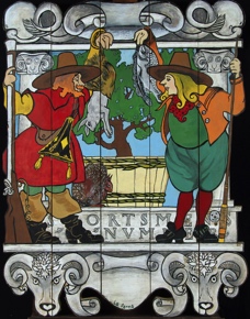 Lote 156: RETABLO DECORATIVO PINTADO A MANO PARA COLGAR.  RETABLO DECORATIVO PINTADO A MANO PARA COLGAR. 