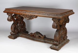 Lote 214: ANTIGUA MESA ITALIANA RECTANGULAR PARA CENTRO.  ANTIGUA MESA ITALIANA RECTANGULAR PARA CENTRO. 