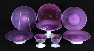 Lote 643: CONJUNTO DE VIDRIO ARTISTICO DE MURANO PARA MESA. CONJUNTO DE VIDRIO ARTISTICO DE MURANO PARA MESA.