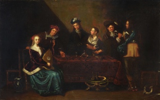 Lote 103: ANONIMO 'ESCENA DE INTERIOR'