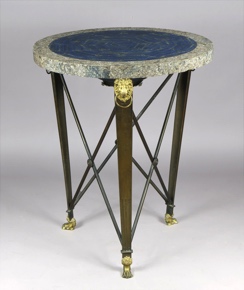 Lote 227: MESA GUERIDON FRANCESA DE ESTILO IMPERIO.  MESA GUERIDON FRANCESA DE ESTILO IMPERIO. 