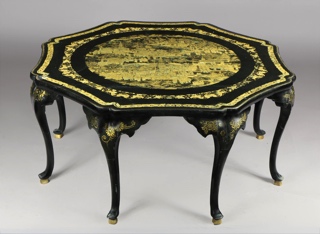 Lote 253: MESA BAJA CHINA DE FORMA OCTOGONAL.  MESA BAJA CHINA DE FORMA OCTOGONAL. 