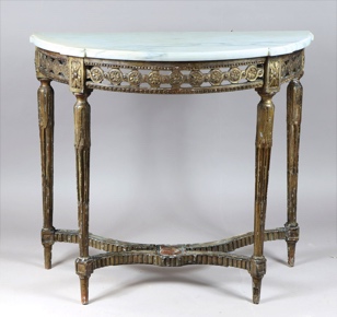 Lote 337: ANTIGUA CONSOLA FRANCESA ESTILO LUIS XVI.  ANTIGUA CONSOLA FRANCESA ESTILO LUIS XVI. 