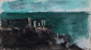 Lote 183: ROUX, Guillermo 'PAISAJE COSTERO' 