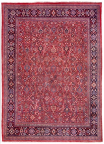 Lote 377: ALFOMBRA PERSA MAHAL DE LANA TEJIDA A MANO.  ALFOMBRA PERSA MAHAL DE LANA TEJIDA A MANO. 