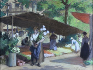 Lote 93: SERRES, Raoul 'MERCADO DE FLORES'