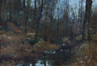 Lote 122: BASTIEN, Alfred  'PAISAJE CON CURSO DE AGUA'