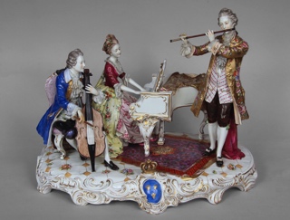 Lote 548: ANTIGUO GRUPO DE PORCELANA ALEMANA SIGLO XVIII.  ANTIGUO GRUPO DE PORCELANA ALEMANA SIGLO XVIII. 