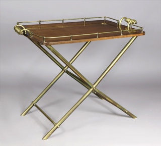 Lote 338: MESA BANDEJA BAR CON PIE DE BRONCE. MESA BANDEJA BAR CON PIE DE BRONCE.