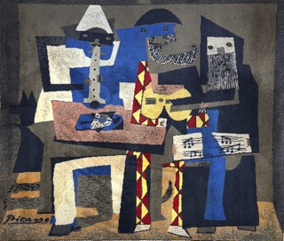 Lote 389: TAPIZ ESPAÑOL DE LANA CON DISEÑO DE PABLO PICASSO.  TAPIZ ESPAÑOL DE LANA CON DISEÑO DE PABLO PICASSO. 