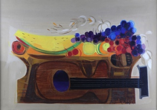 Lote 64: FORTE, Vicente 'COMPOSICION CON FRUTAS Y MANDOLINA' 