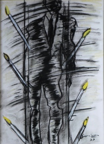 Lote 94: GORRIARENA, Carlos 'FIGURA MASCULINA' 