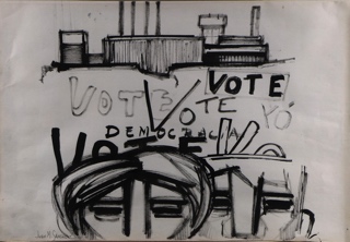 Lote 148: SANCHEZ, Juan Manuel 'VOTE DEMOCRACIA' 