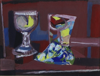 Lote 120: TORRES AGÜERO, Leopoldo 'COPA Y FLORERO' 