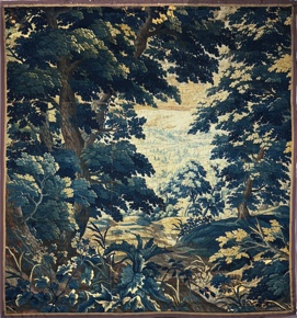 Lote 372: FRAGMENTO DE ANTIGUA TAPICERIA FRANCESA VERDURE.  FRAGMENTO DE ANTIGUA TAPICERIA FRANCESA VERDURE. 