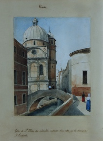 Lote 21: PELLEGRINI, Charles Henri - Carlos Enrique 'VENISE, EGLISE DE STE. MARIE DES MIRACLES'