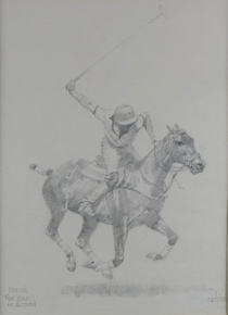 Lote 113: CASTRO, Enrique �PENCIL FOR POLO IN ACTION� 