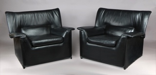 Lotes 206 y 207: 
																		PAR DE SILLONES ITALIANOS DE B&B MODELO LAURIANA.
																		PAR DE SILLONES ITALIANOS DE B&B MODELO LAURIANA. 