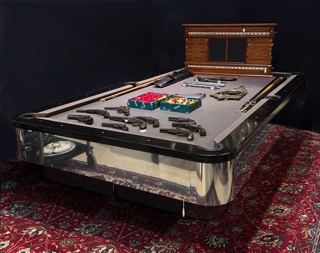 Lote 368: GRAN MESA AMERICANA ESTILO ART DECO PARA JUEGO DE POOL.  GRAN MESA AMERICANA ESTILO ART DECO PARA JUEGO DE POOL. 