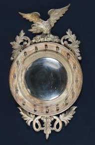 Lote 589: ANTIGUO ESPEJO INGLES REGENCY DE FORMA CIRCULAR.  ANTIGUO ESPEJO INGLES REGENCY DE FORMA CIRCULAR. 