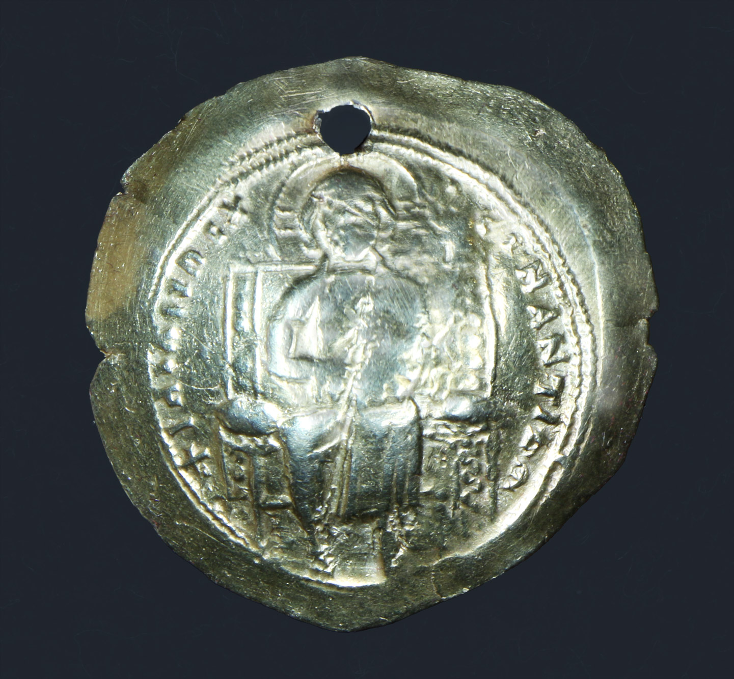  ANTIGUA MONEDA 'HISTAMENON NOMISMA' BIZANTINA DE ORO.