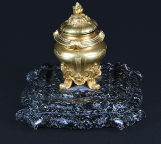 Lote 523: RAMBAUD, Joseph Pierre ANTIGUO TINTERO FRANCES DE BRONCE FIRMADO RAMBAUD. 